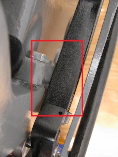 image: another issue...notice the contact the platen "arm" is making with the side of the press? there is a nice gap on the other side but the right side actually rubs the metal. is this a problem?