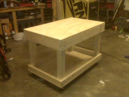 image: finished table for my Poco No. 2. It should hold 400 lbs no problem.