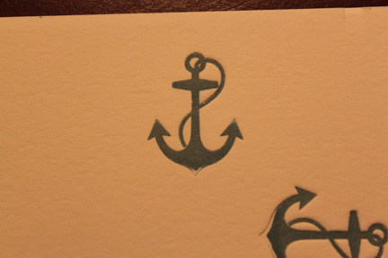 image: See bottom of the anchor? Even impression but no ink on the tip.