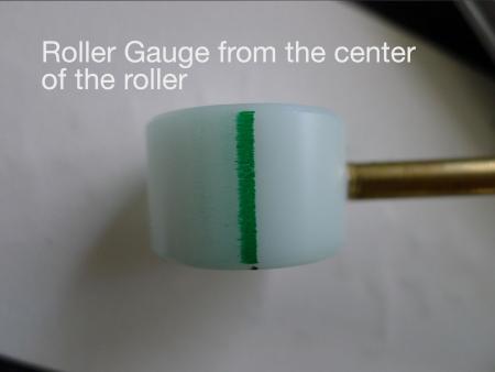 image: Pulling from the center of the roller, although it's mostly uneven like the one below.