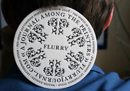 image: Flurry letterpress coaster
