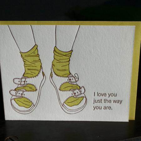 image: Letterpress greeting card with original illustration printing on an 10x15 Old Style C&P.