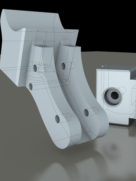 image: 3D rendering of the clamp.
